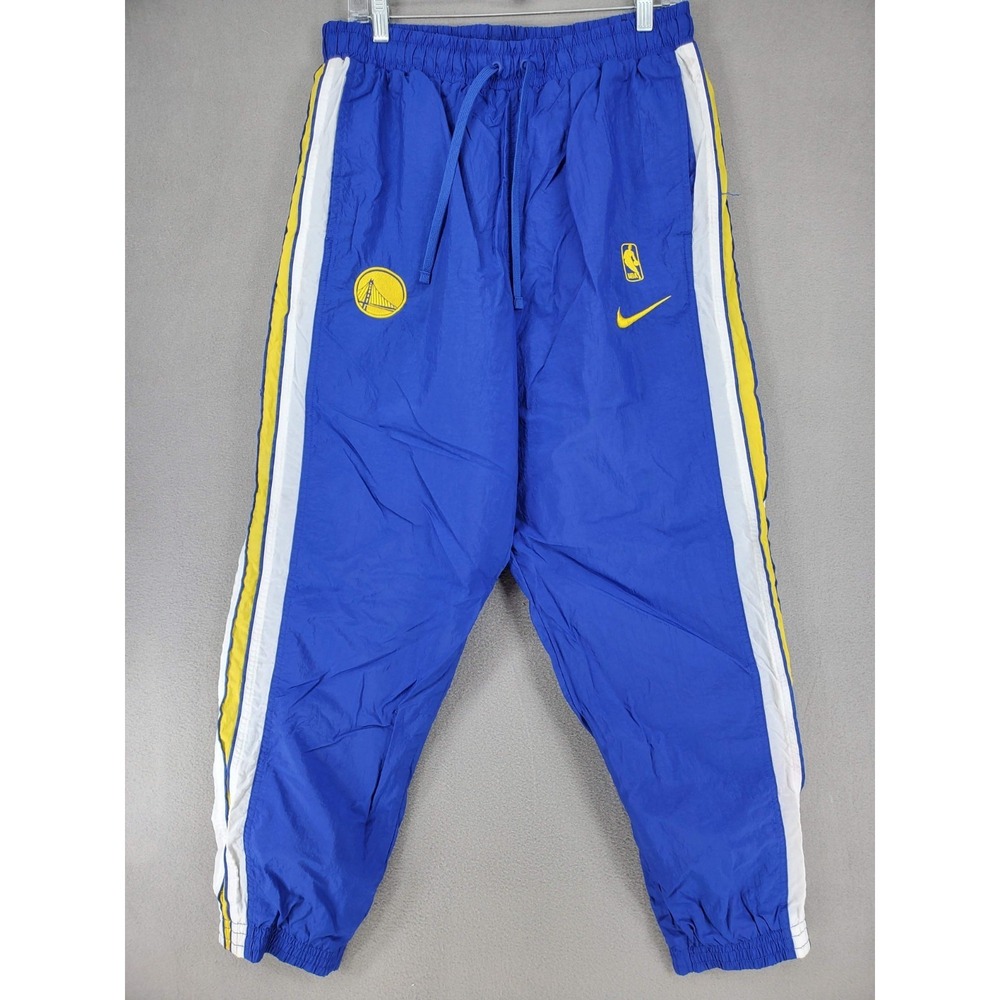 Golden State Warriors Pants Mens L Nike Blue Track NBA Windbreakers Lined